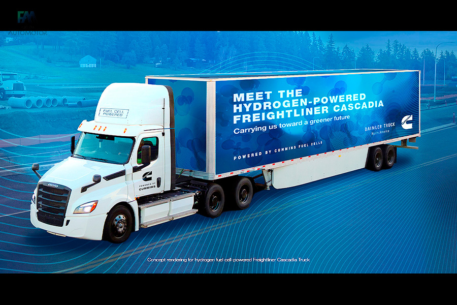 Cummins y Daimler Truck desarrollan Cascadia con celdas de hidrógeno