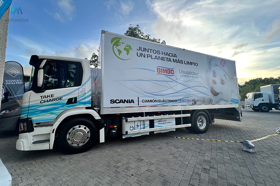 El primer camión eléctrico de Scania es para Grupo Bimbo
