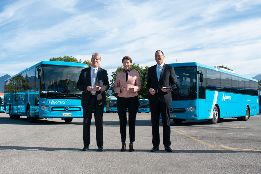 Entrega de 45 autobuses Mercedes Benz Intouro para la empresa Arriva Slovenija en Eslovenia.