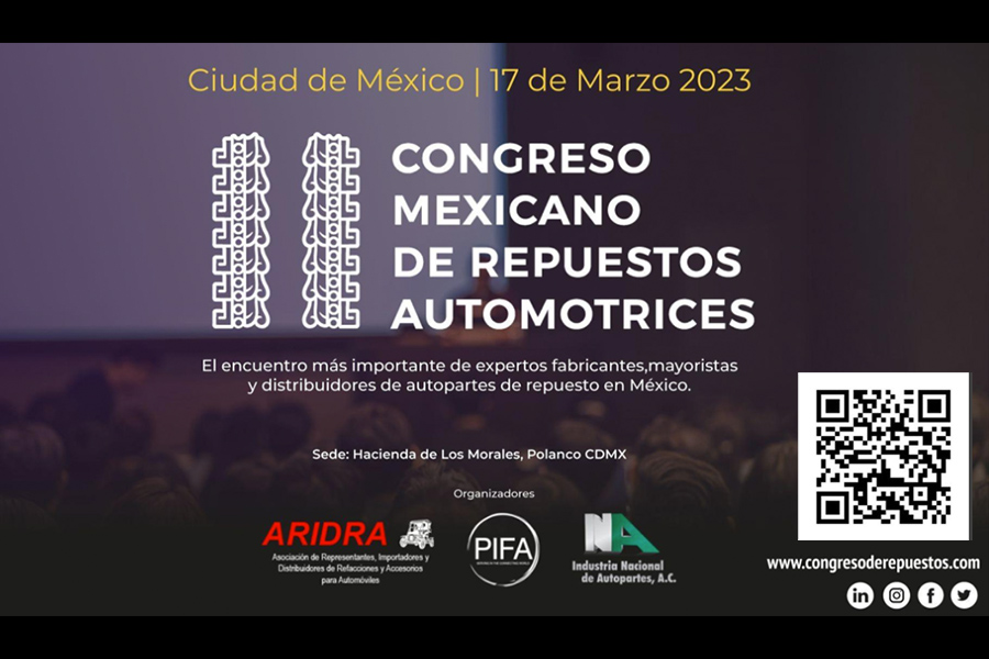 Primer Congreso Mexicano de Repuestos Automotrices impulsado por INA,ARIDRA y PIFA Consulting.
