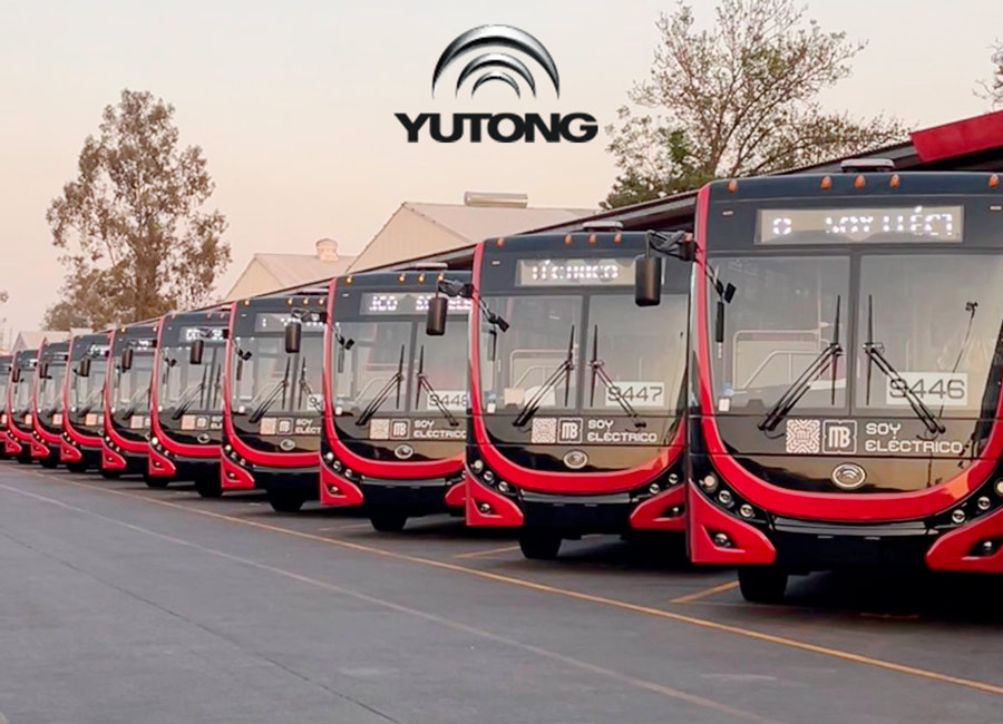 
Autobuses eléctricos Yutong que operan en Línea 3 del Metrobús