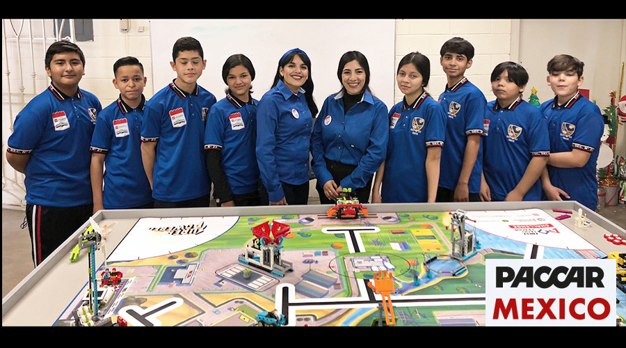 Estudiantes apoyado por PACCAR México participan en el campeonato FIRST LEGO League.