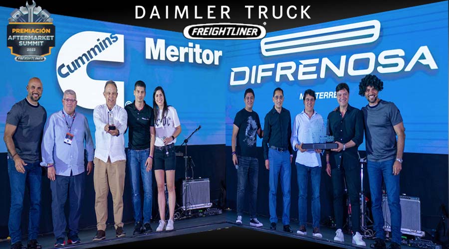 Daimler Truck México premia a sus proveedores como Cummins Meritor y a su red de distribuidores, entre ellos Difrenosa en el marco del Aftermarket Summit 2023 