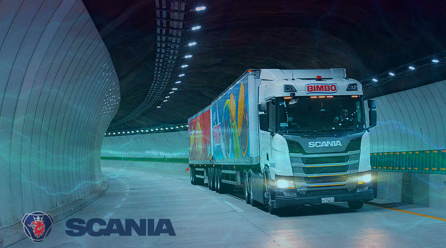 
Tractocamión 100% eléctrico modelo 25P 4x2 de Scania adquirido por Grupo Bimbo 