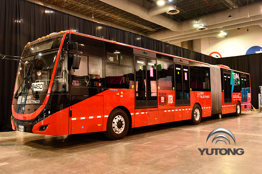 
Autobús eléctrico de Yutong modelo ZK6180BEVG que opera MIVSA, filial de MOBILITY ADO en la Línea 3 del Metrobús CDMX