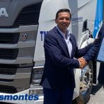 60 camiones Scania estarán operando en Transmontes Mauricio-de-Alba-director-Scania-Trucks-Noe-Montes-presidente-de-su-Consejo-de-Administracion-Grupo-TM-Transmontes-Factor-Automotor.