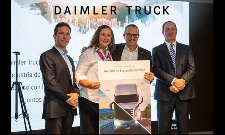 Daimler-Truck-Mexico-marca-un-nuevo-camino-con-Reporte-de-Sostenibilidad-Marcela-Barriero-Alexandre-Nogueira-Carlos-Lino-Santiago-Carlos-Garcia-Amandi-Factor-Automotor