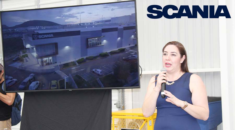 Gisela Quintero, directora de servicios y experiencia al cliente de Scania México detalla características del Almacén Central de Partes