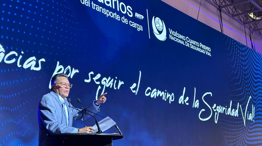 Leonardo Gómez Vargas, presidente  ejecutivo de la ANTP en la vigésimo cuarta edición del Premio Nacional de Seguridad Vial 2023