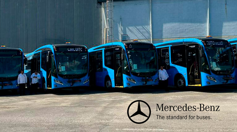 Las unidades XBC Low Entry de Mercedes Benz autobuses contribuirán a la movilidad en el Circuito Rojo en Mérida, Yucatán