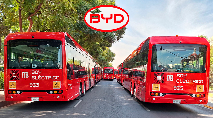 Autobuses eléctricos BYD para el Metrobús que completan un paquete para la L4.