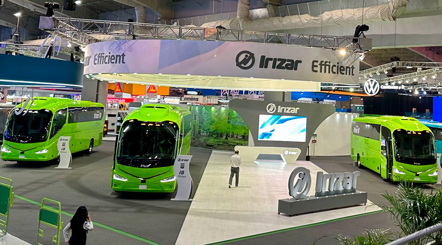 Irizar México presentó sus novedades tecnológicas en Expo Foro. Aquí los autobuses exhibidos para el segmento foráneo.