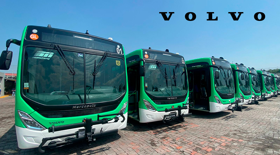Ahora-operan-11-autobuses-Volvo-en-el-Metrorrey-Grupo-Lazcano-Factor-AutoMotor