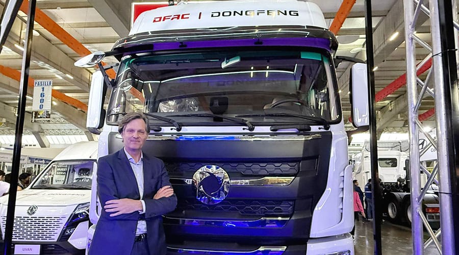 Philipp Heldt, Gerente General para DFAC Dongfeng México en su participación en la Expo Proveedores del Transporte y Logística Puebla 2025