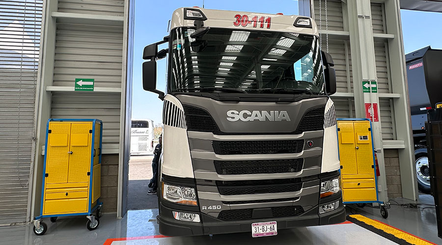 La nueva sucursal de Scania en Tepotzotlán cuenta con una capacidad de atención simultánea a 16 unidades de carga y pasaje