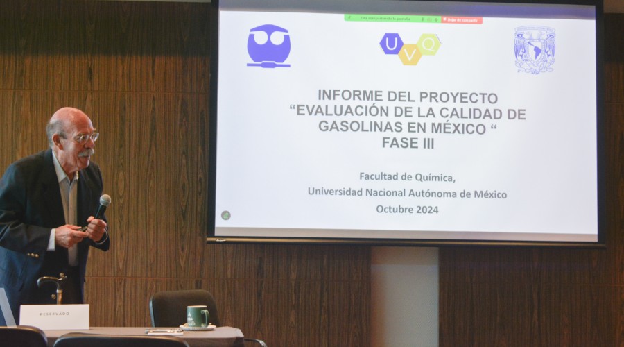 Alejandro Rosales, presidente de la AMDA, durante el panel que abordó la calidad de las gasolinas. Factor Automotor