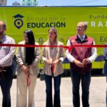 Traxión impulsa la educación de decenas de niños con una unidad móvil que recorre comunidades con rezago escolar y que se denomina, Ruta por la Educación. Factor Automotor