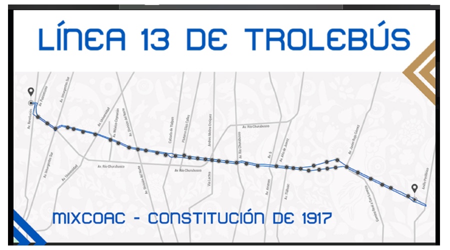 La nueva línea del Trolebús tendrá dos estaciones con conexión a otros servicios de movilidad como RTP y Cablebús. Factor Automotor