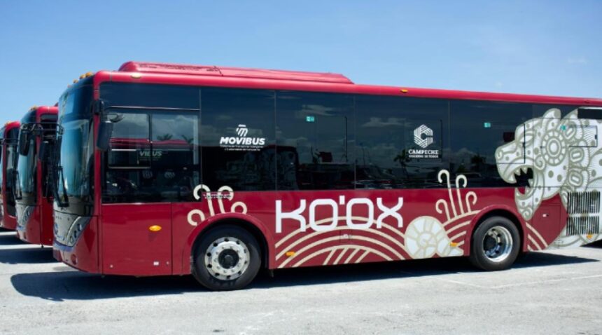 La red de transporte Ko'ox cuenta con unidades Yutong equipadas con aire acondicionado y espacios para personas con capacidades diferentes. Factor Automotor