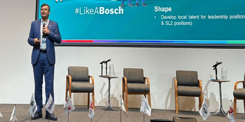 Alexander Firsching, CEO de BOSCH, durante su participación en Business Automotive Meeting 2025 Alexander Firsching, CEO de BOSCH, durante su participación en Business Automotive Meeting 2025