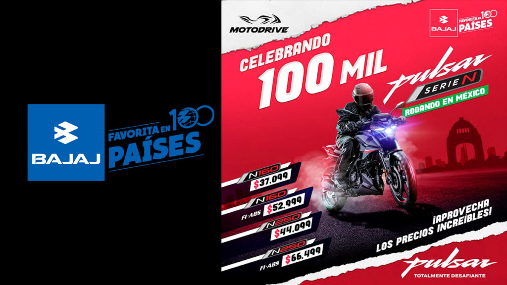 Bajaj sorprendió al mercado; 100 mil motos vendidas en México con la Pulsar Serie N.