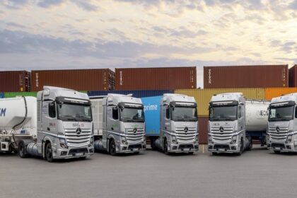 Los camiones Mercedes-Benz GenH2 resultaron altamente efectivos como las unidades de diésel. Factor Automotor