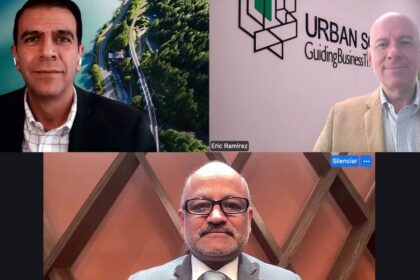 (De izq. a der.) Luiz Brizuela, director comercial JATO, Eric Ramírez, director general en Urban Science y Guillermo Rosales, presidente de la AMDA, en conferencia de prensa. Factor Automotor