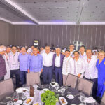 Directivos de Scania México y transportistas durante la cena patrocinada or Scnaia México en la Convención Nacional CANACAR 2025.