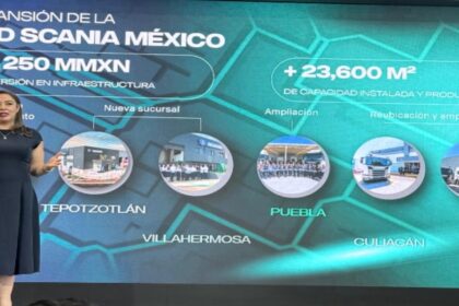 Gisela Quintero, directora de servicios Scania México, durante la ExpoTransporte 2025.
