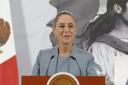 La presidenta Claudia Sheinbaum, durante su conferencia de prensa del 27 de noviembre de 2025. Factor Automotor