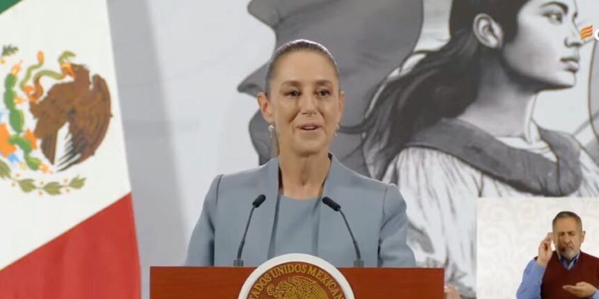 La presidenta Claudia Sheinbaum, durante su conferencia de prensa del 27 de noviembre de 2025. Factor Automotor