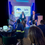 Montserrat García, Senior Partner Marketing LATAM; Ofelia Tapia, Partner Development Manager; Valeria Rodríguez, Aftermarket Manager en el marco de Expo Transporte Factor automotor