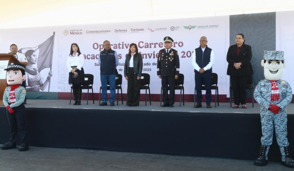 Autoridades federales dieron el banderazo al Operativo Carretero Vacaciones de Invierno 2025 para reforzar la seguridad vial.