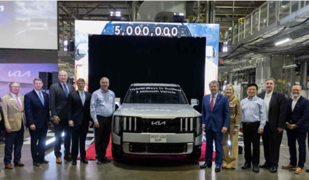 Kia Georgia alcanza cinco millones de vehículos producidos y fortalece su liderazgo industrial.