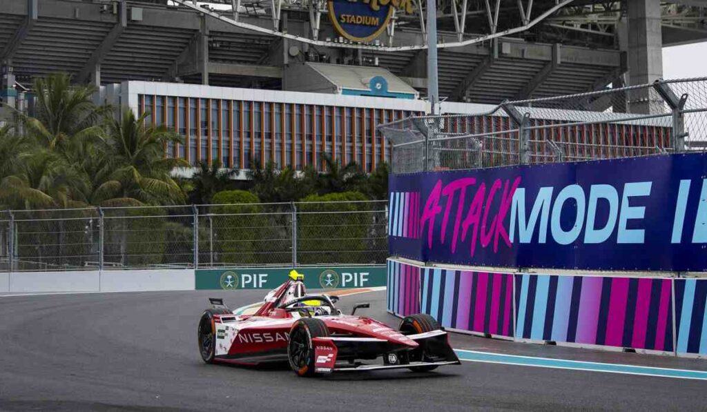 El equipo Nissan enfrentó condiciones complicadas durante el EPrix de Fórmula E en Miami.