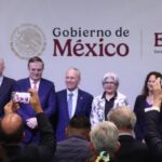 El secretario de Economía, Marcelo Ebrard, durante una conferencia en la que dio a conocer los resultados de la consulta sobre el T-MEC este 9 de marzo de 2025. Factor Automotor