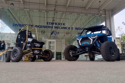 Estudiantes de la UNAM presentan su prototipo todo terreno durante el Día Baja en Monterrey.