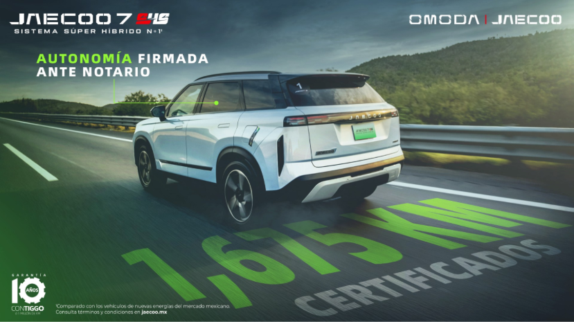 El Sistema Super Híbrido de OMODA y JAECOO permiten alternar entre el modo eléctrico y combinado dependiendo de la distancia del recorrido.