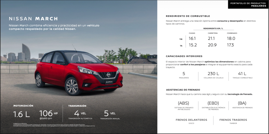 Nissan March es un vehículo económico y rendidor que puede adaptarse a distintas operaciones. Factor Automotor Nissan March es un vehículo económico y rendidor que puede adaptarse a distintas operaciones. Factor Automotor