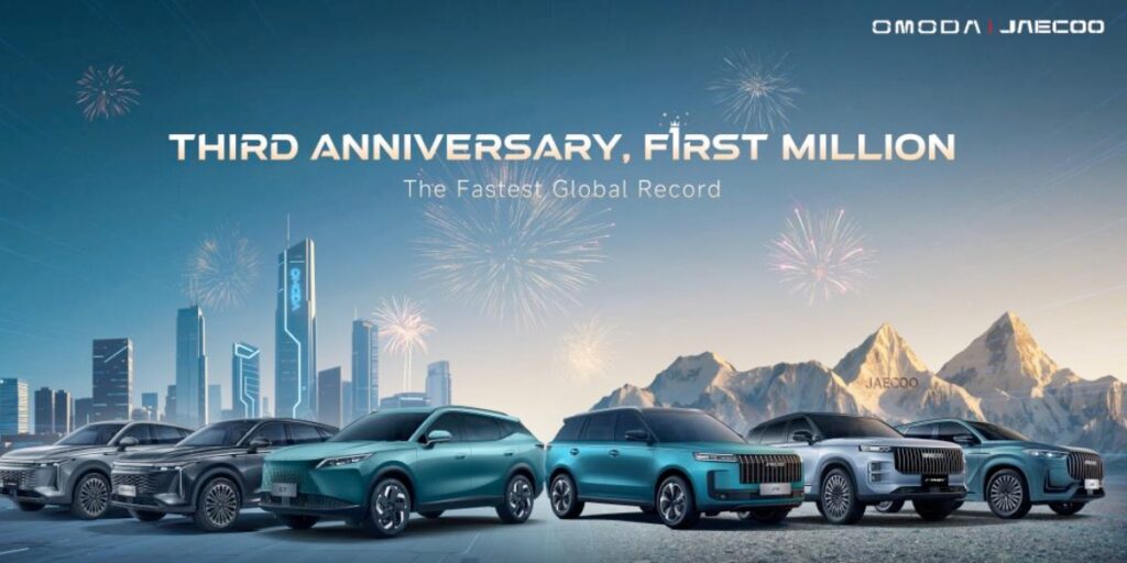 OMODA y JAECOO festejan su tercer aniversario en el Auto Show de Beijing.Factor Automotor