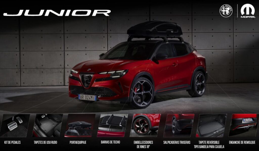 Mopar México presentó una nueva línea de accesorios para el totalmente nuevo Alfa Romeo Junior, enfocada en personalización y funcionalidad.
