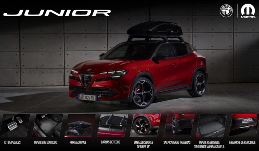 Mopar México presentó una nueva línea de accesorios para el totalmente nuevo Alfa Romeo Junior, enfocada en personalización y funcionalidad.