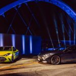 El puente convertido en una experiencia tipo Autobahn, con una puesta en escena de luces, pantallas LED y alta velocidad