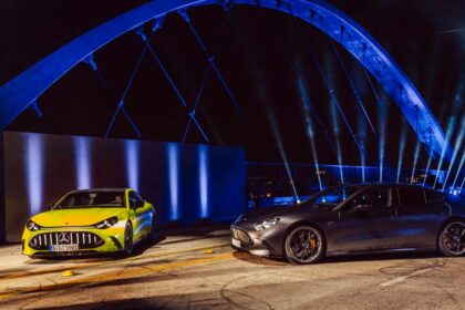 El puente convertido en una experiencia tipo Autobahn, con una puesta en escena de luces, pantallas LED y alta velocidad