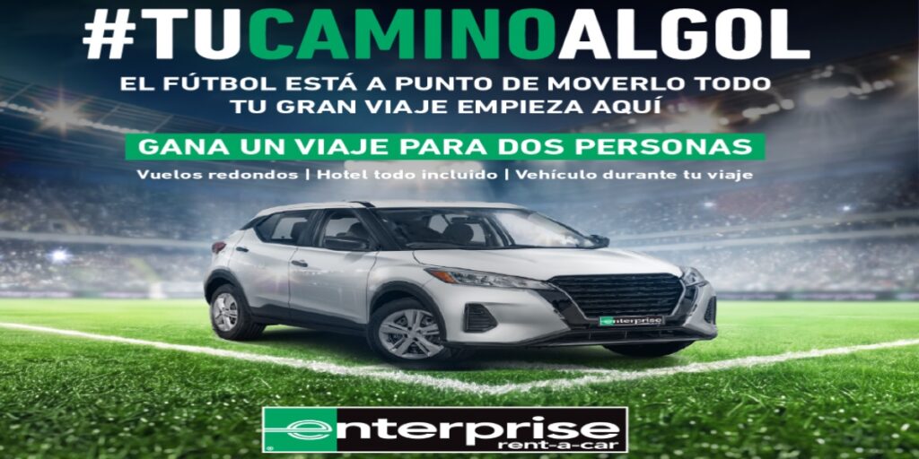 La dinámica de #TuCaminoAlGol de Enterprise Rent a Car estará vigente hasta el 22 de junio. Factor Automotor