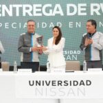 Tere Jiménez, gobernadora de Aguascalientes, y Rodrigo Centeno, director general de Nissan Mexicana e INFINITI, encabezaron las celebraciones por los 10 años de la Universidad Nissan.