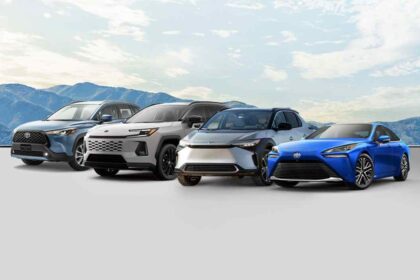 Vehículos electrificados de Toyota que representan la Estrategia Multi-pathway para impulsar la descarbonización y la movilidad sostenible.