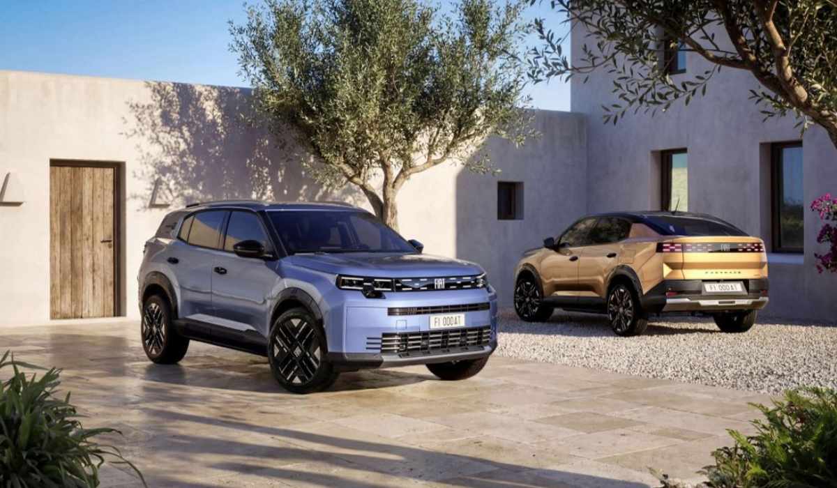 FIAT Grizzly y Grizzly Fastback exhibidos frente a una vivienda moderna durante la presentación oficial de los nuevos modelos globales de la marca.