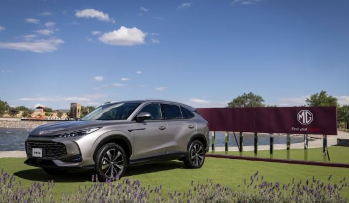 SUV de MG Motor exhibida durante el MG Tech Day, evento donde la marca presentó sus tecnologías de electrificación en México.