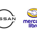 Logotipos de Nissan y Mercado Libre que representan la alianza para ofrecer vehículos nuevos a través de la plataforma digital en México.